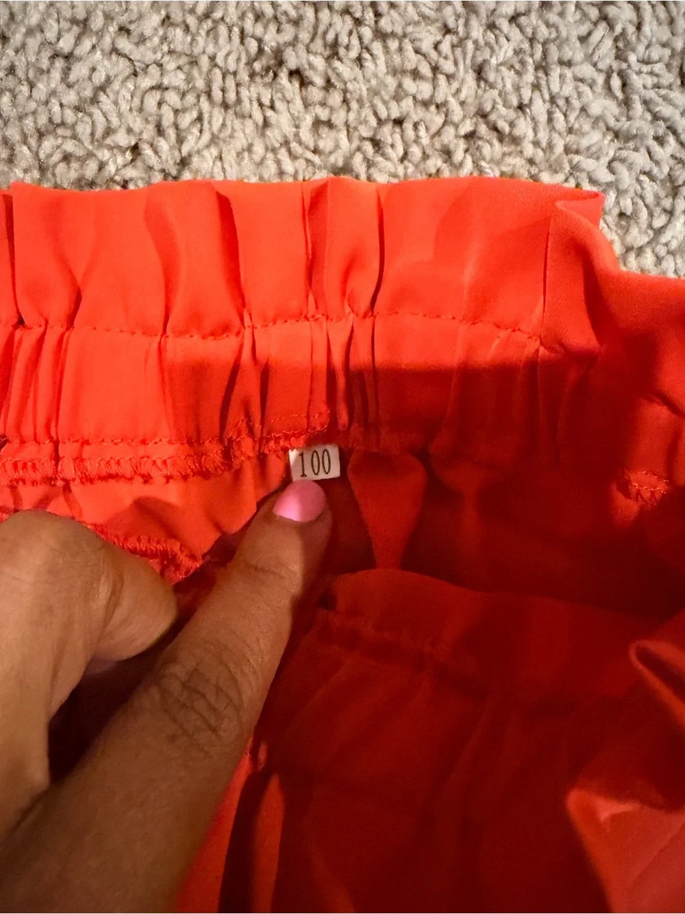 Girls' Bright Orange Wide-Leg Matching Set with Floral Top